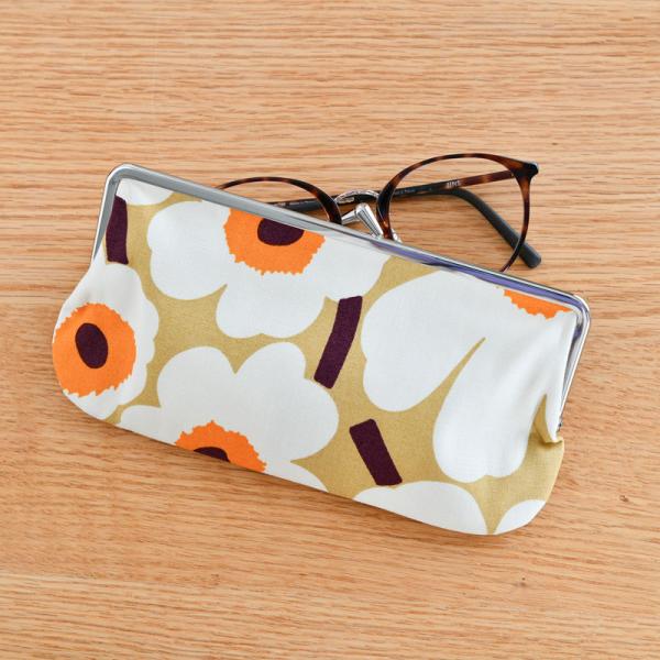 新品 marimekko Unikko がま口 ポーチ ウニッコ （大）ベージュ 数量限定】Marimekko / マリメッコ / Unikko / がま口ポーチ