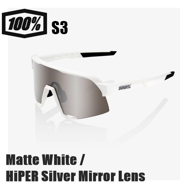 100% ワンハンドレッド S3 - Matte White / HiPER Silver Mirror Lens