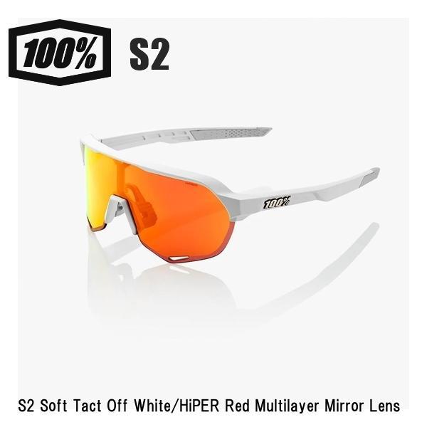 100% S2 ホワイト レッド ワンハンドレッド サングラス 100% ワンハンドレッド S2 Soft Tact Off White/HiPER Red Multilayer