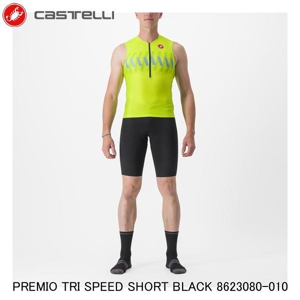 CASTELLI カステリ PREMIO TRI SPEED SHORT BLACK 8623080-010 自転車用 トライアスロンウェア
