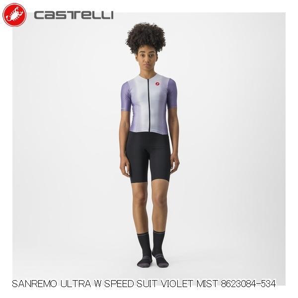 CASTELLI カステリ SANREMO ULTRA W SPEED SUIT VIOLET MIST 8623084-534 自転車用 トライアスロンウェア