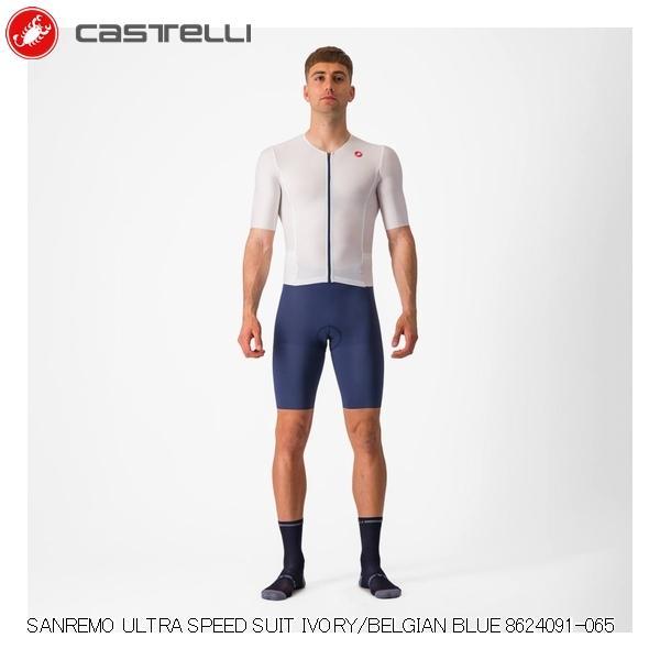 CASTELLI カステリ SANREMO ULTRA SPEED SUIT IVORY/BELGIAN BLUE 8624091-065 自転車用 トライアスロンウェア