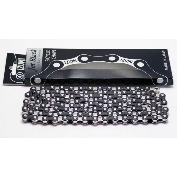 (IZUMI/イズミ)JET BLACK BMX チェーン (ブラック/シルバー) 1/8x116L