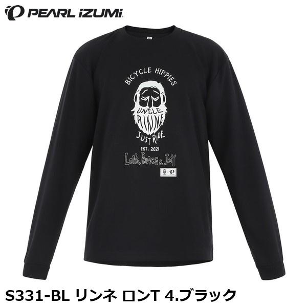 PEARLiZUMi パールイズミ S331-BL リンネ ロンT 4.ブラック カジュアルサイクルウェア