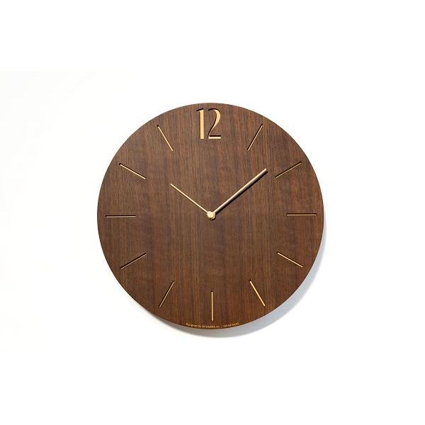 PROUD CLOCK シャンブル掛け時計 電波時計 ウォルナット 掛け時計