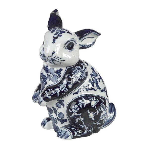 풙@}l[oN@ETM@Porcelain  Money Bank - Blue/White  Rabbit@PPB-R