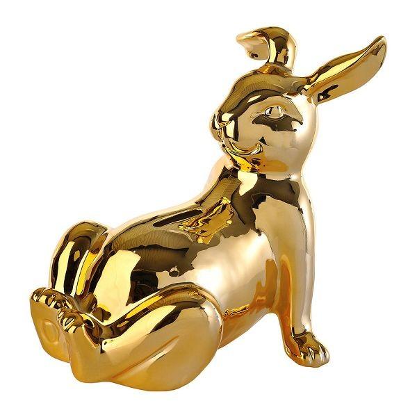 풙@}l[oN@ETM@Gold Bunny Money Box - Sitting@PPGBMB-S