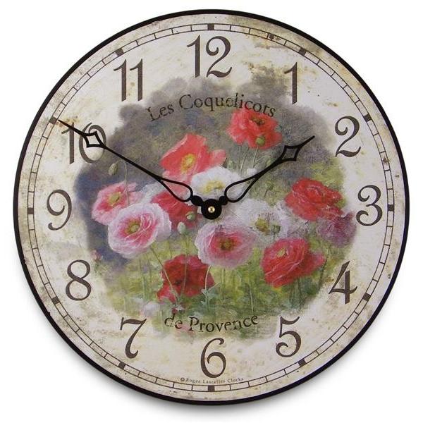 アンティーク調 お洒落 ロジャーラッセル掛け時計 RogerLascelles掛け時計 Poppies Wall Clock 壁掛け時計 PUB-COQUELICOTS 送料無料