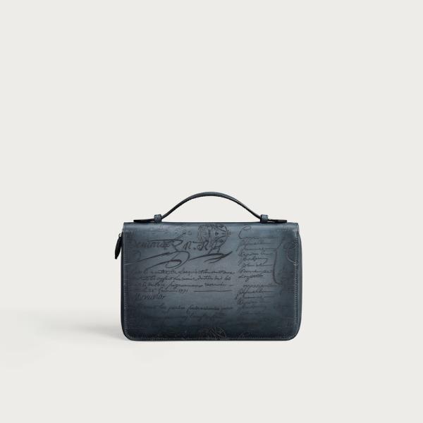 【ベルルッティ】イタウバ ワイド マキシウォレット Berluti（ベルルッティ） イタウバ ワイド マキシウォレット 財布【blu