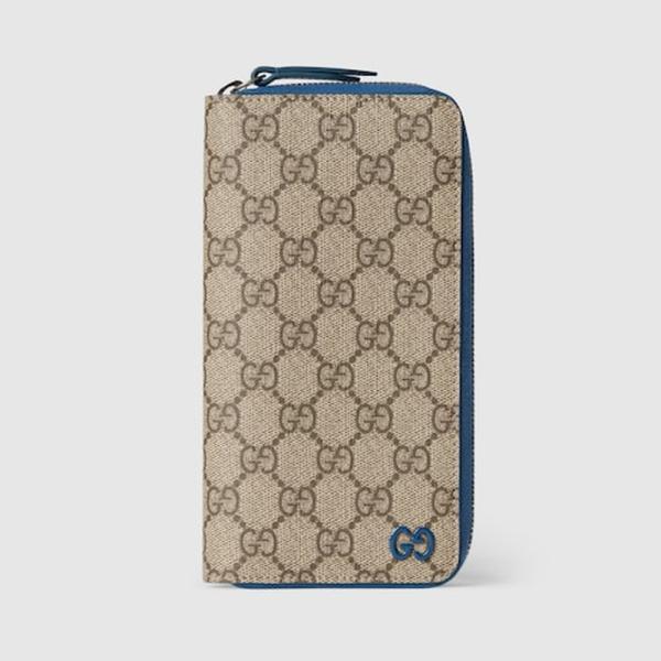 GUCCI（グッチ） メンズ ジップアラウンドウォレット 財布 ブルー