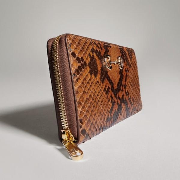 GUCCI（グッチ） レディース ホースビット付き パイソン ジップ