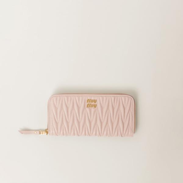 miu ミュウミュウ MIU マテラッセレザー ジップアラウンド長財布
