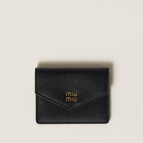 値下げ‼️miu miu レザー ケース ブラック miu miu（ミュウミュウ） レザー カードケース5MF031_ADT7_F0002