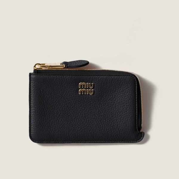 miu miu（ミュウミュウ） レザー ポーチ カードホルダー
