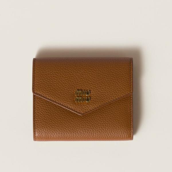 miu miu（ミュウミュウ） レザー 財布 5MH040_ADT7_F0046【コニャック