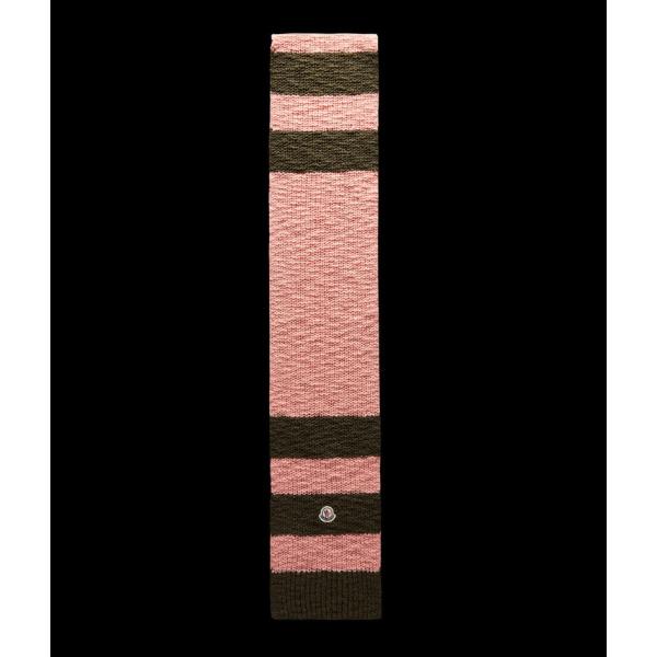 2022/23�H�~��MONCLER�y�����N���[���z���f�B�[�XSCIARPA IN LANA E COTONE�X�J�[�t�yRosa Anticato/Verde �z�y���������z�y���K�i�z