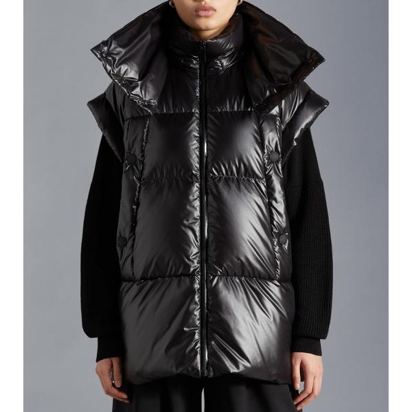 2022/23�H�~��MONCLER�y�����N���[���z���f�B�[�XGILET IMBOTTITO IN PIUMA AYDAT�_�E���x�X�g�yNero �z�y���������z�y���K�i�z