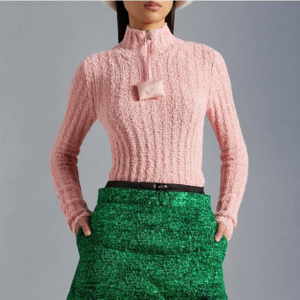 2022/23�H�~��MONCLER�y�����N���[���z���f�B�[�XMAGLIA IN BOUCL? DI COTONE�Z�[�^�[�yRosa Baby �z�y���������z�y���K�i�z