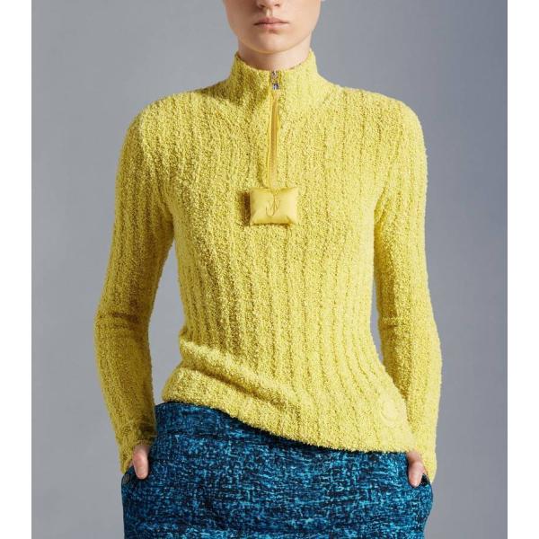 2022/23�H�~��MONCLER�y�����N���[���z���f�B�[�XMAGLIA IN BOUCL? DI COTONE�Z�[�^�[�yGiallo �z�y���������z�y���K�i�z