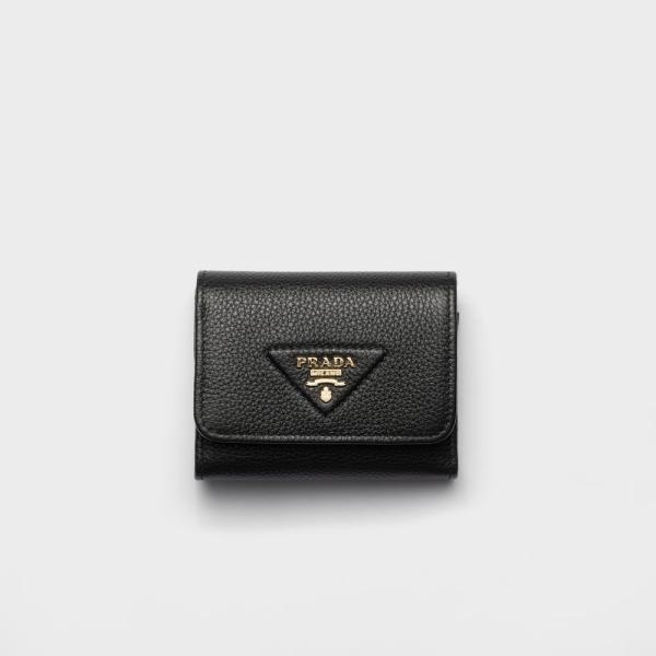 PRADA レザー　折り財布　ヴィッテロダイノ　ベージュ　極美品 キャメル ヴィッテロダイノレザー ミニ財布 | PRADA 【値下げ交渉可