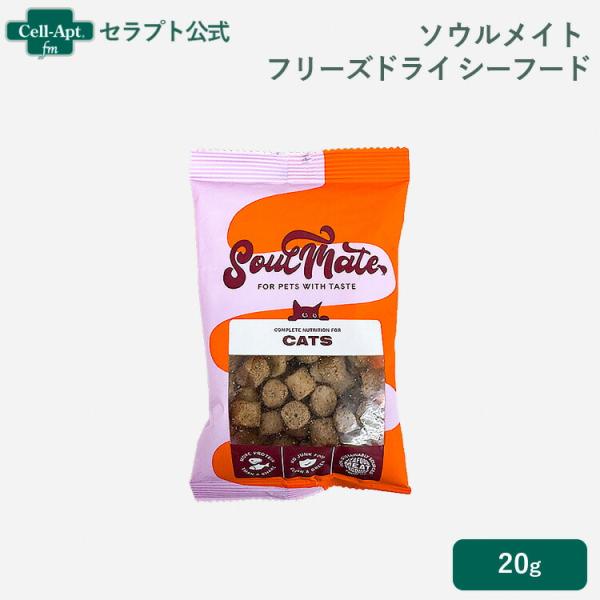 ソウルメイト フリーズドライフード シーフード 猫用 20g［ネコポス発送］6袋まで（80510）