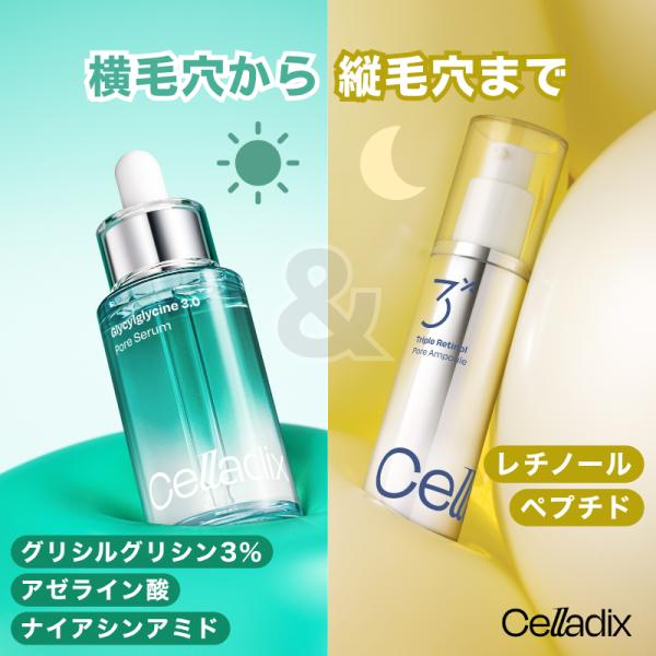 Celladix 横毛穴×縦毛穴 Wケアセット[グリシルグリシン3.0ポアセラム+