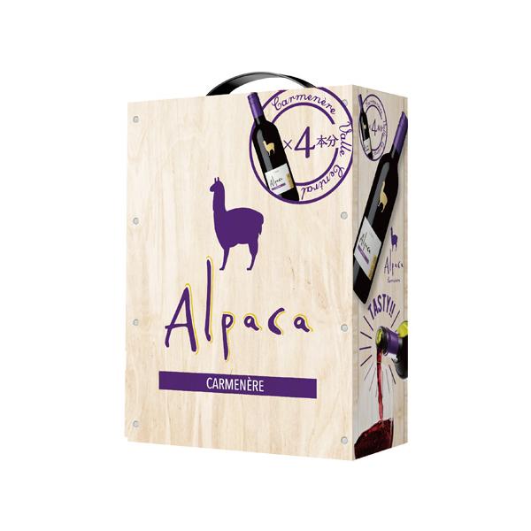 他サイト： 箱ワイン アルパカ カルメネール 3L BIB 3000ml チリ 赤ワイン 辛口 BOXワイン 長S 虎 手土産 お祝い ギフトの商品画像
