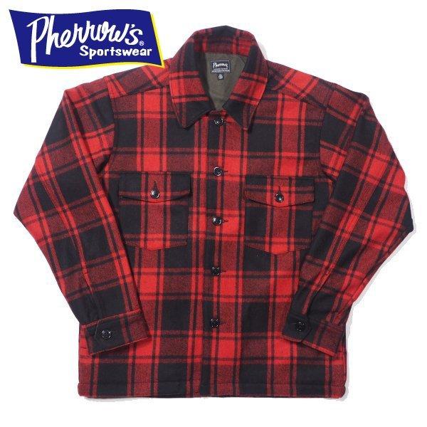 Pherrow's（フェローズ） CPOシャツジャケット ウール ポリエステル