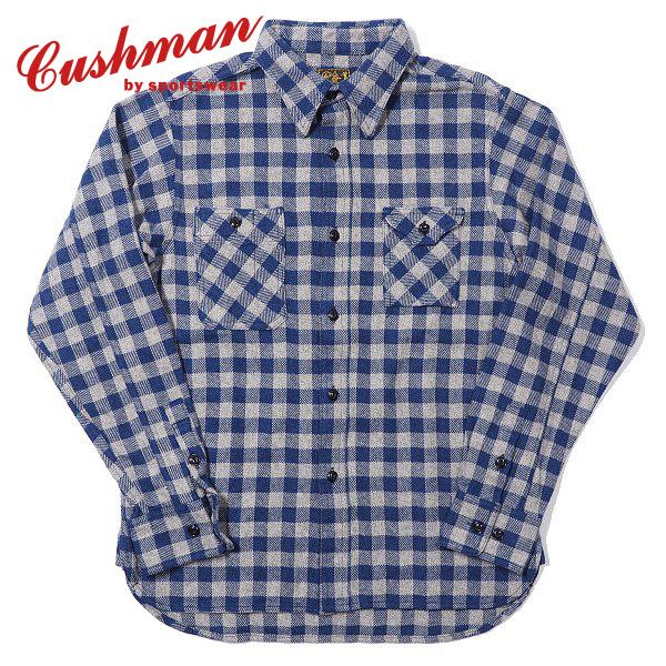 CUSHMAN（クッシュマン） コットンツイード チェックワークシャツ 長袖