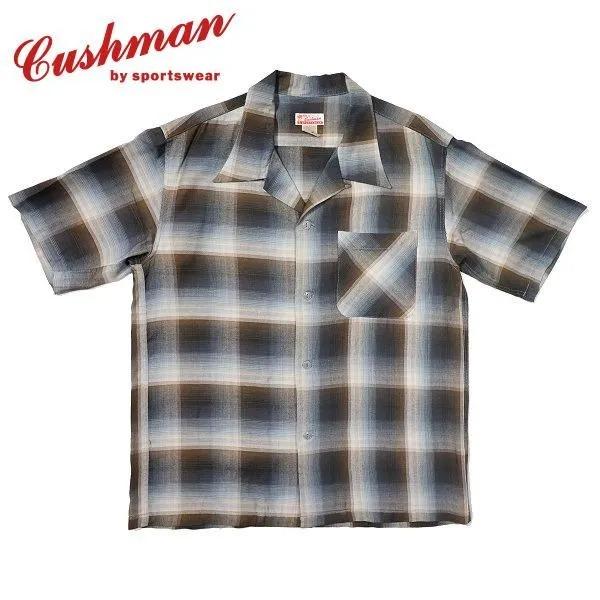 60s レーヨンシャツ 半袖シャツ オンブレチェック CUSHMAN（クッシュマン） 25606 RAYON OMBRE CHECK OPEN SHIRTS