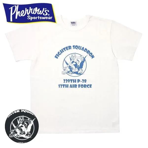 ネコポス送料200円 フェローズ 25S-PMT4 プリントTシャツ T-SHIRTS AIR FORCE PHERROW'S 2025年新作