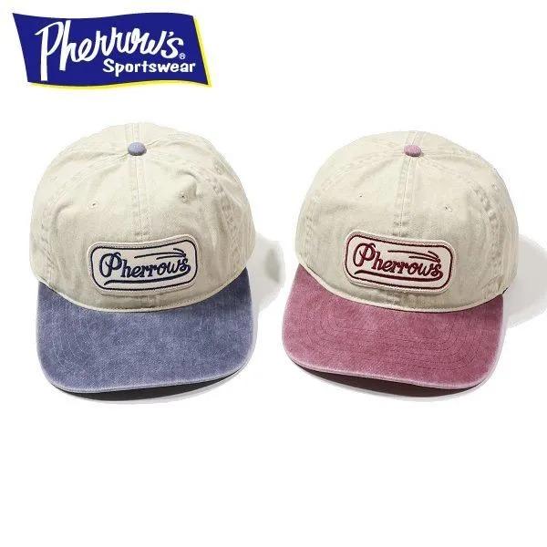 ネコポス送料200円 フェローズ 26W-PMC-TT1 BASEBALL CAP ベースボールキャップ ピグメントダイ 刺繍パッチ PHERROWS 2026年新作