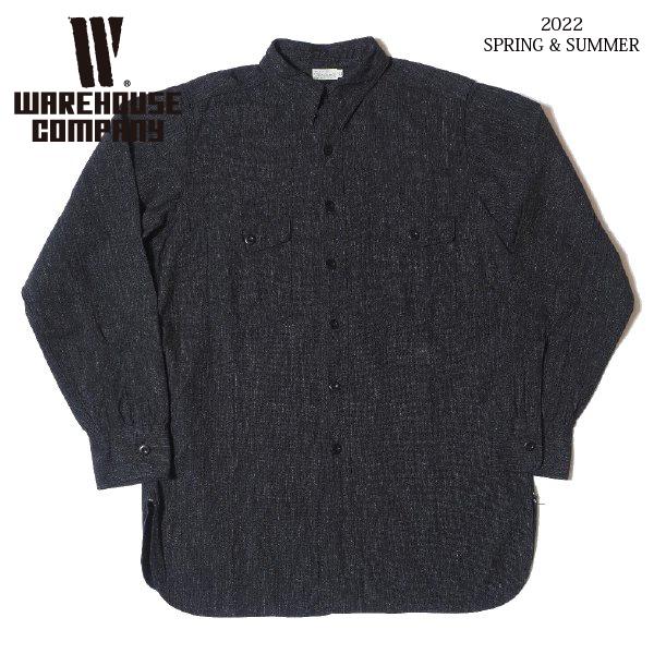 Warehouse ウエアハウス　３０４１　黒シャン　シャンブレーシャツ　４２ WAREHOUSE（ウエアハウス） 撚り杢シャンブレーシャツ 3041 TWISTED