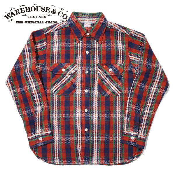 WAREHOUSE（ウエアハウス） 3104 D柄 FLANNEL SHIRTS ONE WASH