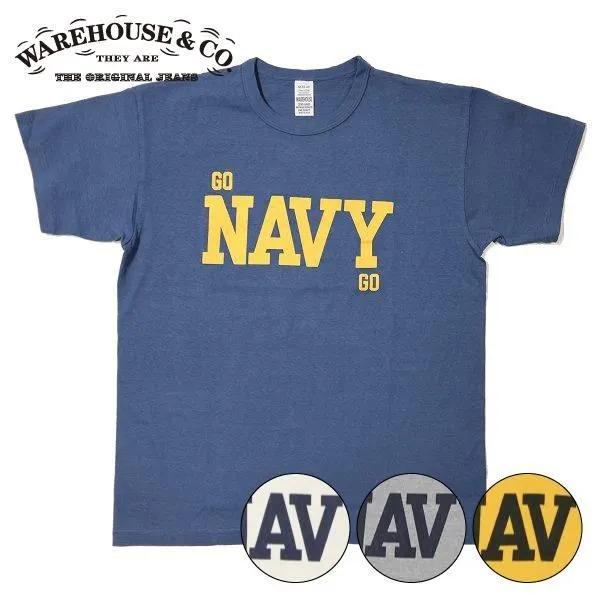 WAREHOUSE（ウエアハウス） ネコポス送料200円 4064 GO NAVY Tシャツ