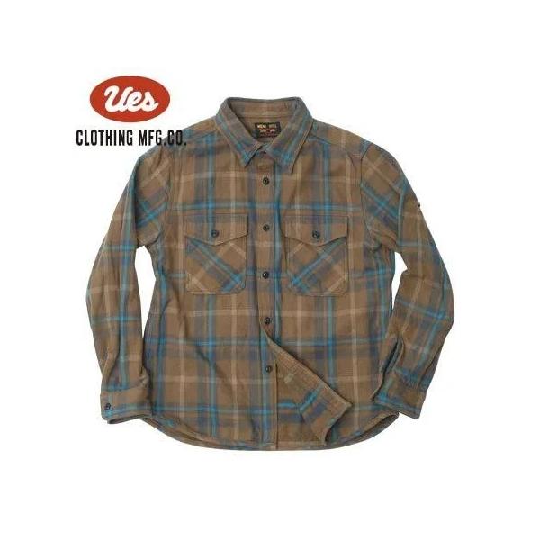 UES（ウエス） 502551 エクストラヘビーネルシャツ ベージュ EXTRA