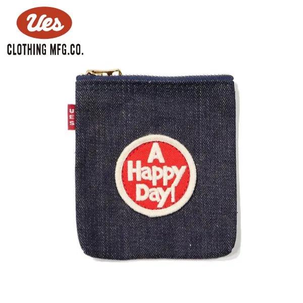 [ネコポス送料200円] ウエス シガレットケース デニム HAPPY red 810804