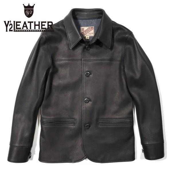 ワイツーレザー DC-76-C DEER SKIN ROUNDED HEM CAR COAT ディア ワイツーレザー DC-76-C DEER SKIN ROUNDED HEM CAR COAT ディア
