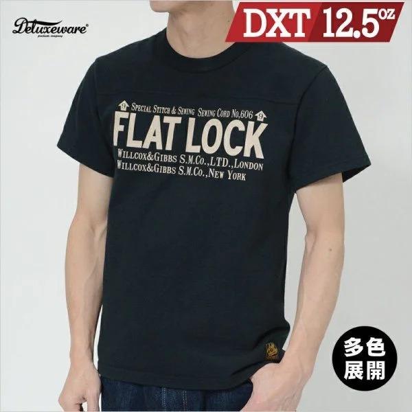 ネコポス送料200円 デラックスウエア DXTS-FL1 FLAT LOCK プリントTシャツ 半袖 DELUXEWARE 2025年春夏新作
