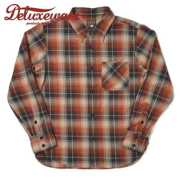 デラックスウエア MV-18 ORANGE CITY ミディアム フランネルシャツ 長袖 FLANNEL SHIRT DELUXEWARE 2026年新作