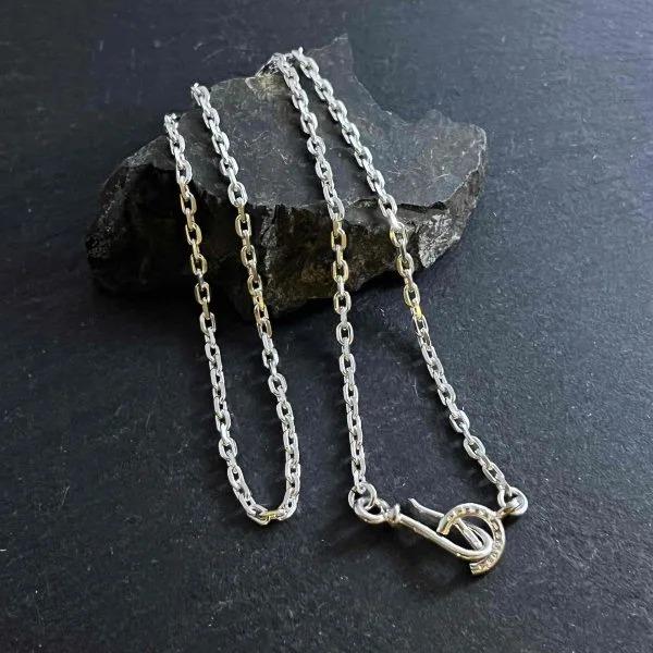 FIRST ARROWS K18付ホイール　Sチェーンネックレス　細角55cm FIRST ARROW's/ファーストアローズ】「M Necklace Chain with Medicine