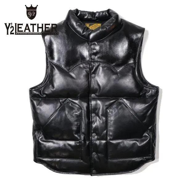 ワイツーレザー OV-01 OIL SOFT HORSE × ANILINE HORSE DOWN JACKET ホースハイド ダウンベスト 馬革 Y'2LEATHER 2026年