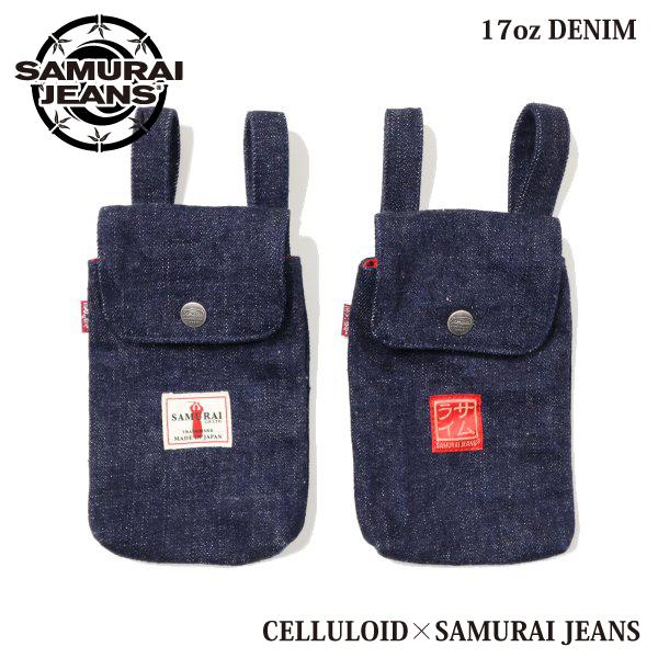 SAMURAI JEANS デニム製スマホケース サムライジーンズ [ネコポス送料200円][セルロイド別注]サムライ