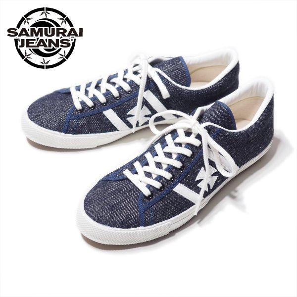 サムライジーンズ 自動車倶楽部 17oz左綾デニム 国産スニーカー