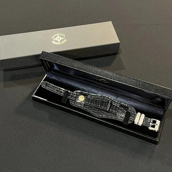 ファーストアローズ K18 SPメタル付きROLEX用ウォッチベルト 台座付き BLACK FIRST-ARROW'S