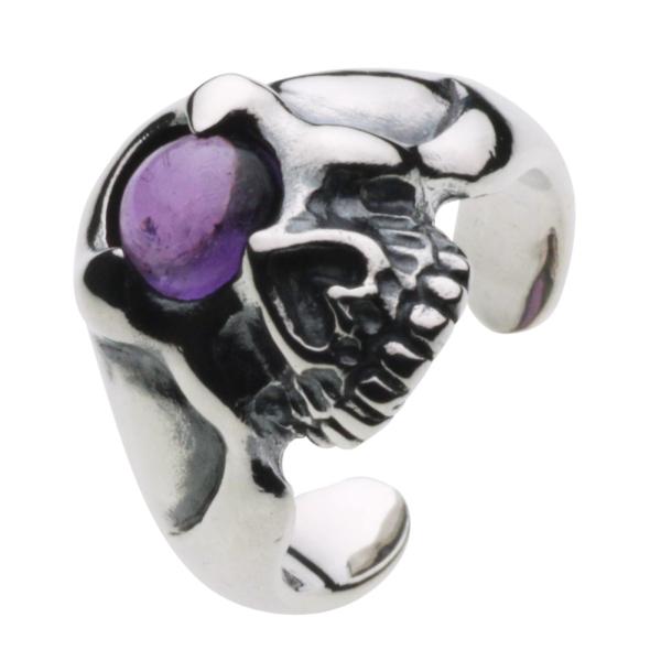 大きなアメジストスカル