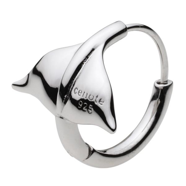 テイルピアス　テールピアス　925 シルバーピアス　SHUNTO BEFIRST cenote シルバーピアス メンズ テールフィン フープ 尾びれ イルカ