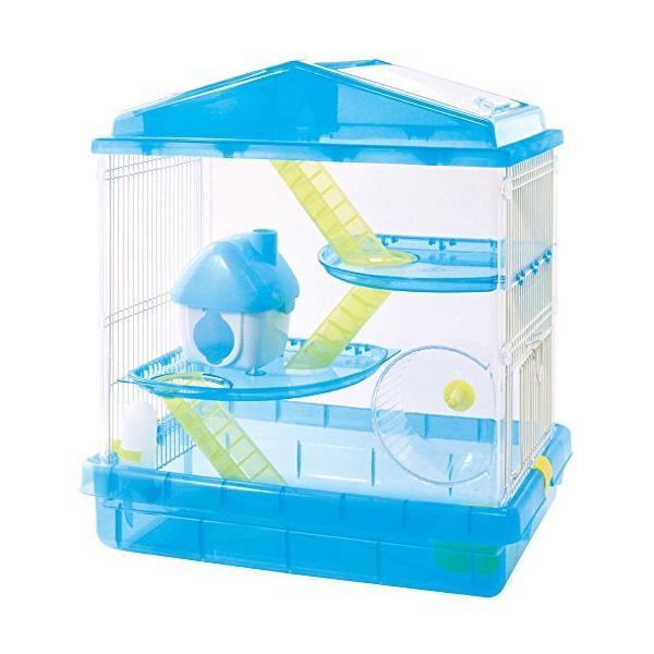 ハムスターケージ ブルー 3段