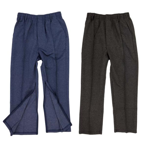 ストレッチ ジャージ 裾ファスナー パンツ 介護 ズボン リハビリ アクティブ シニア シニアファッション 70代 80代 90代 通年 敬老の日 父の日 ゴム