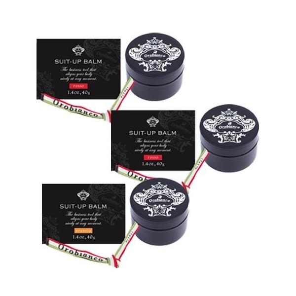 スーツアップバーム　rosso×2・arancia　3種の香りから選べる3個セット【オロビアンコ】Orobianco 【送料】600円【容量】40g【サイズ（mm）】W59×H43×D59消臭成分のカキタンニン、ローズクリーン配合。爽やかで...